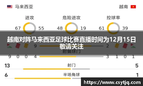 越南对阵马来西亚足球比赛直播时间为12月15日敬请关注